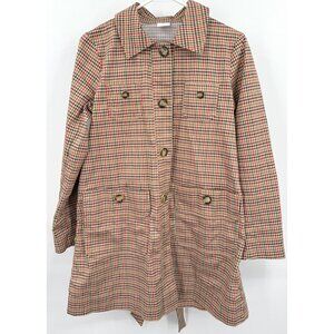 Cabi‎ Coat Jacket Women's Sz S Houndstooth Multi Belted Button Up